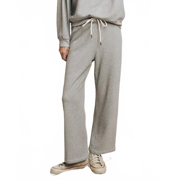 NEW THE GREAT. lap straight leg sweatpants in varsity grey - Picture 3 of 6